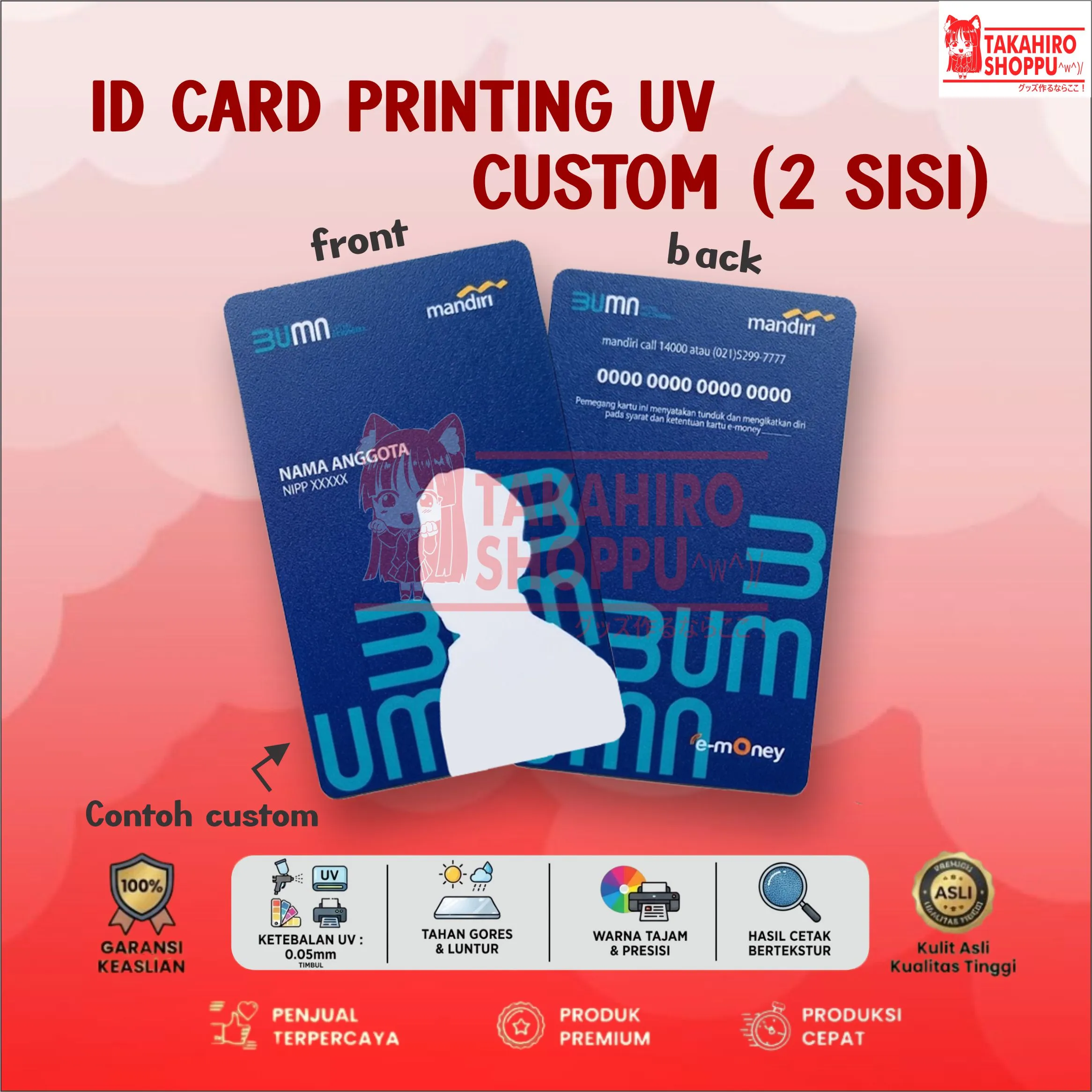 CETAK ID CARD PVC UV CUSTOM PRINTING
